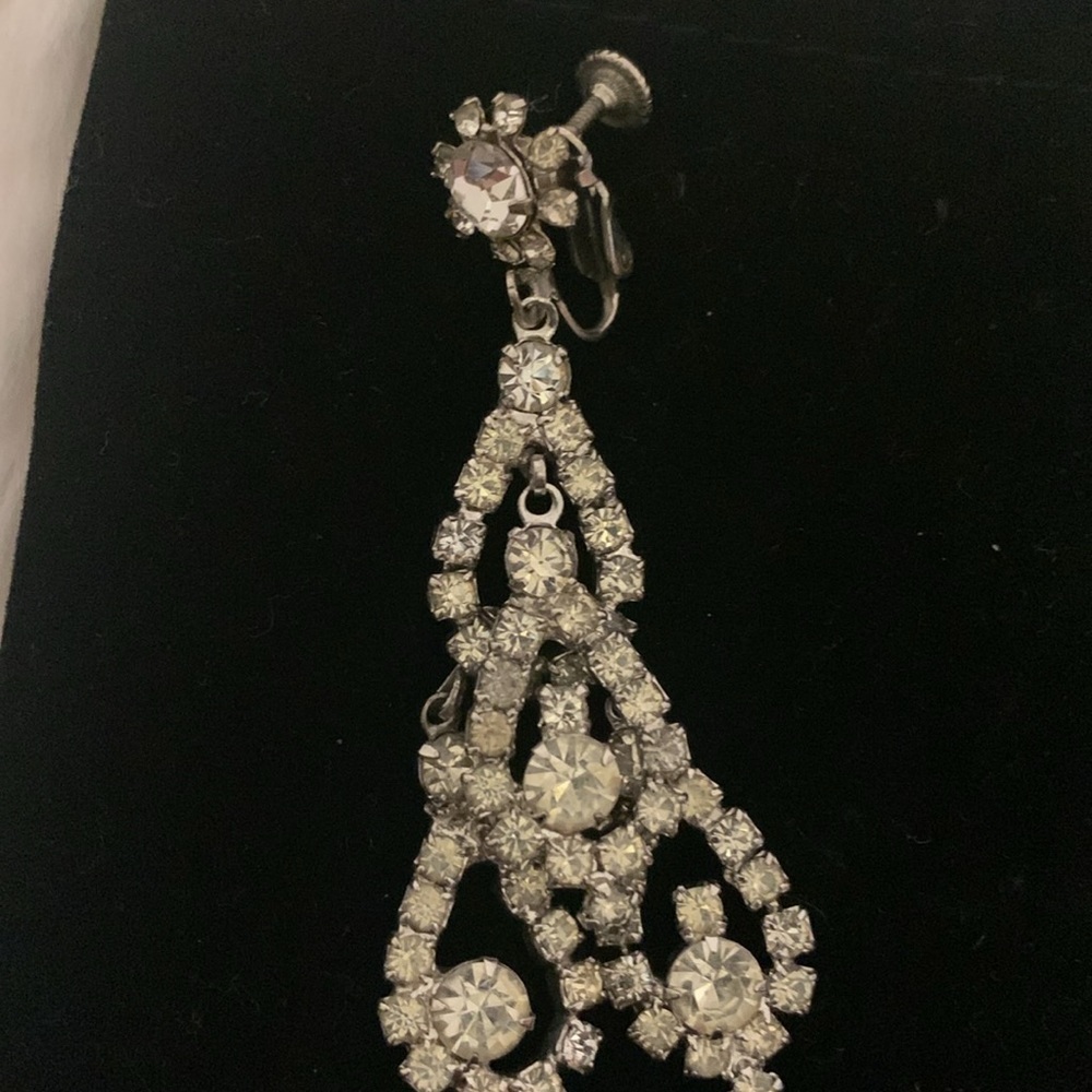 Vintage Rhinestone Earrings - Picture 6 of 6